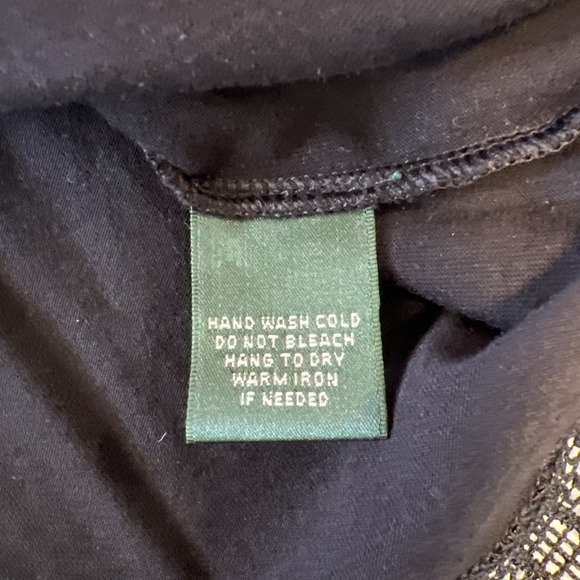 Lauren Ralph Lauren top women's medium lace him basic black feminine - Picture 6 of 7